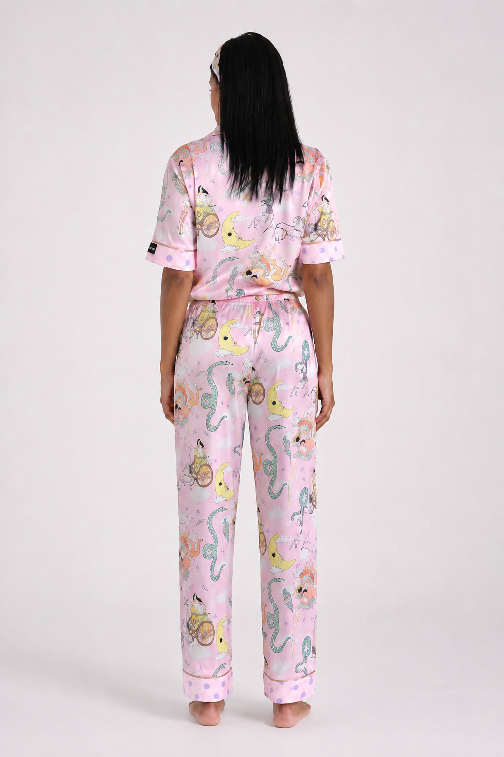 muvv's ® Rüya Desenli Saten Pijama Takımı