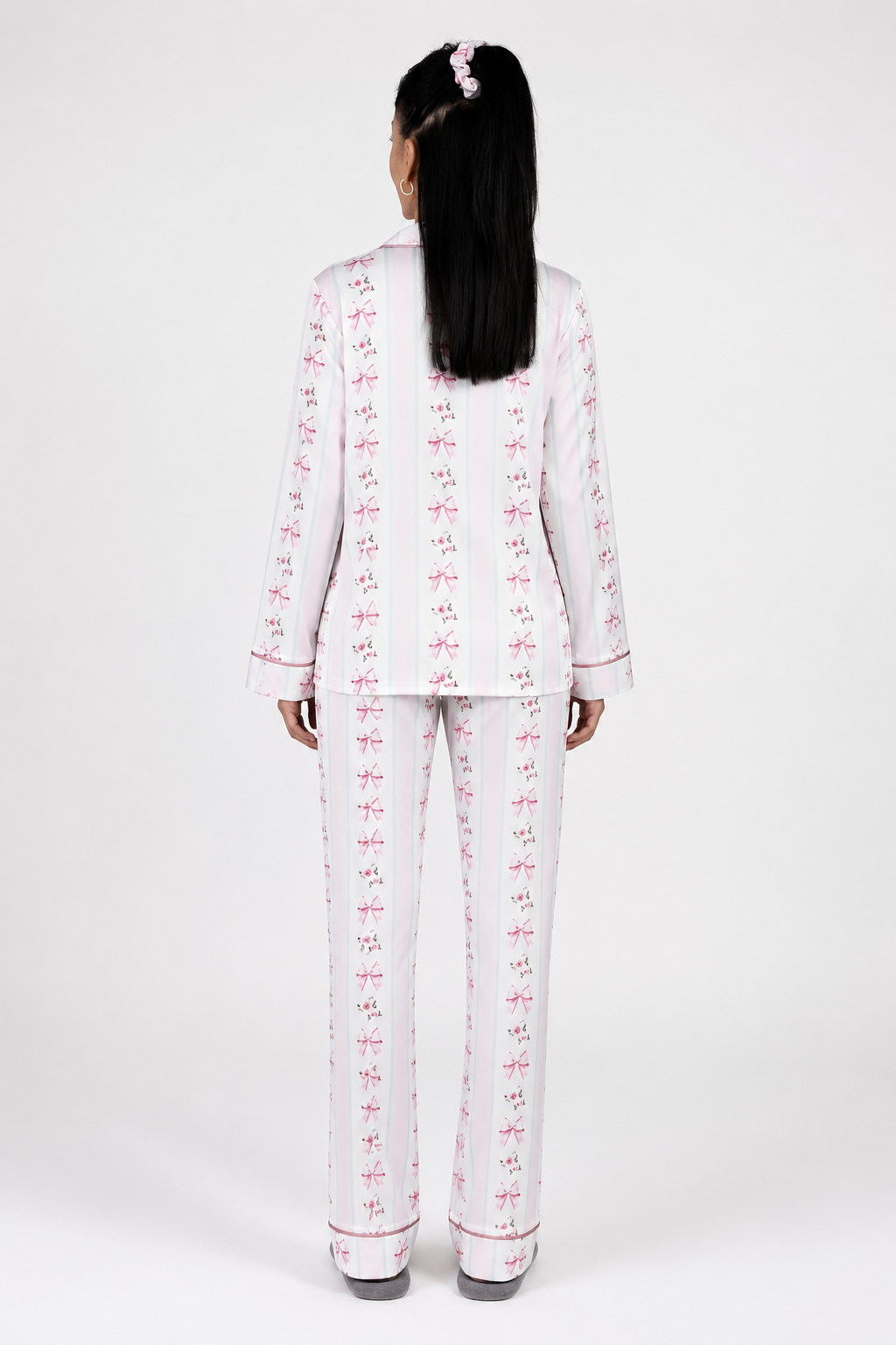 muvv's ® Çicek Desenli Saten Pijama Takımı