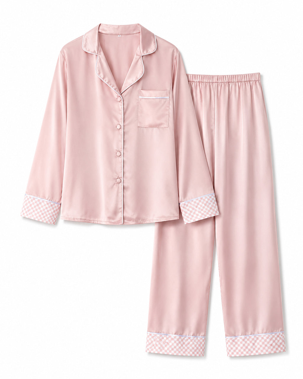 muvv's ® Pudra Saten Pijama Takımı
